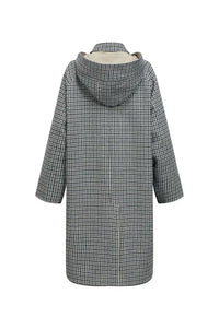 Object Holly Grey Checked & Beige Reversible Trench Coat