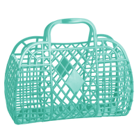 Retro Basket Jelly Bag - Large: Jelly Mint Green - The Mercantile London