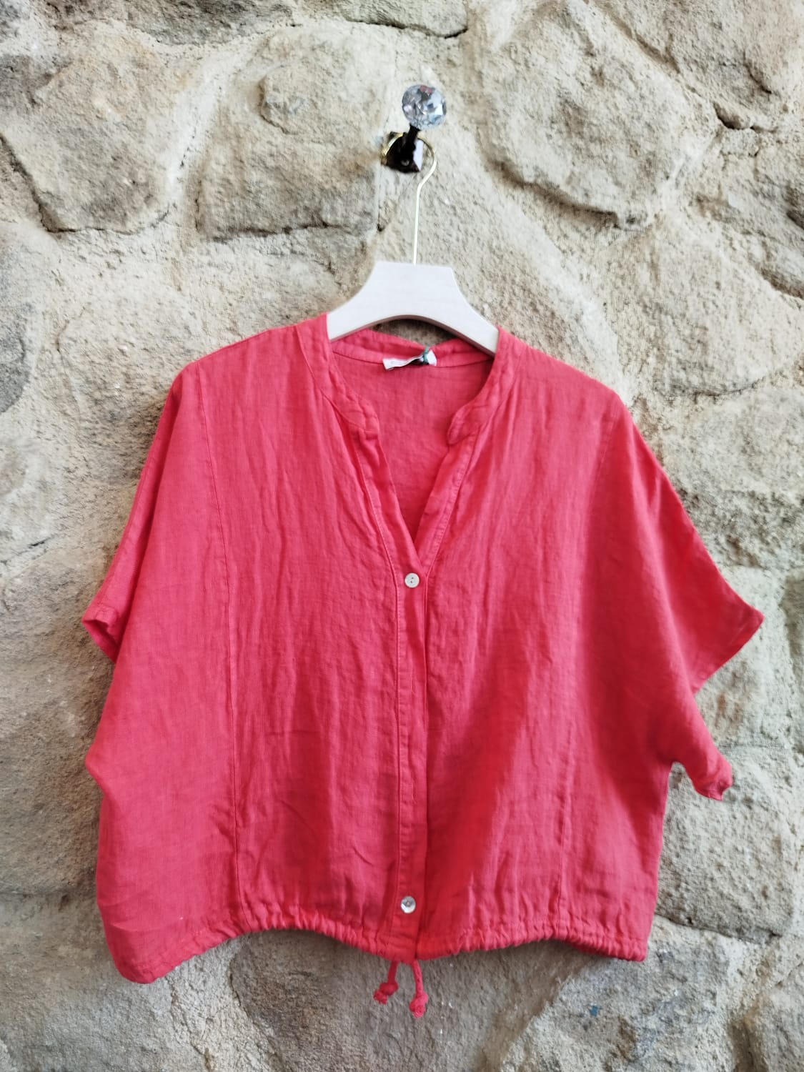 Linen & More Coral Blouse