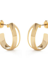 Amano Vintage Style Cut-Out Hoop Earrings - The Mercantile London
