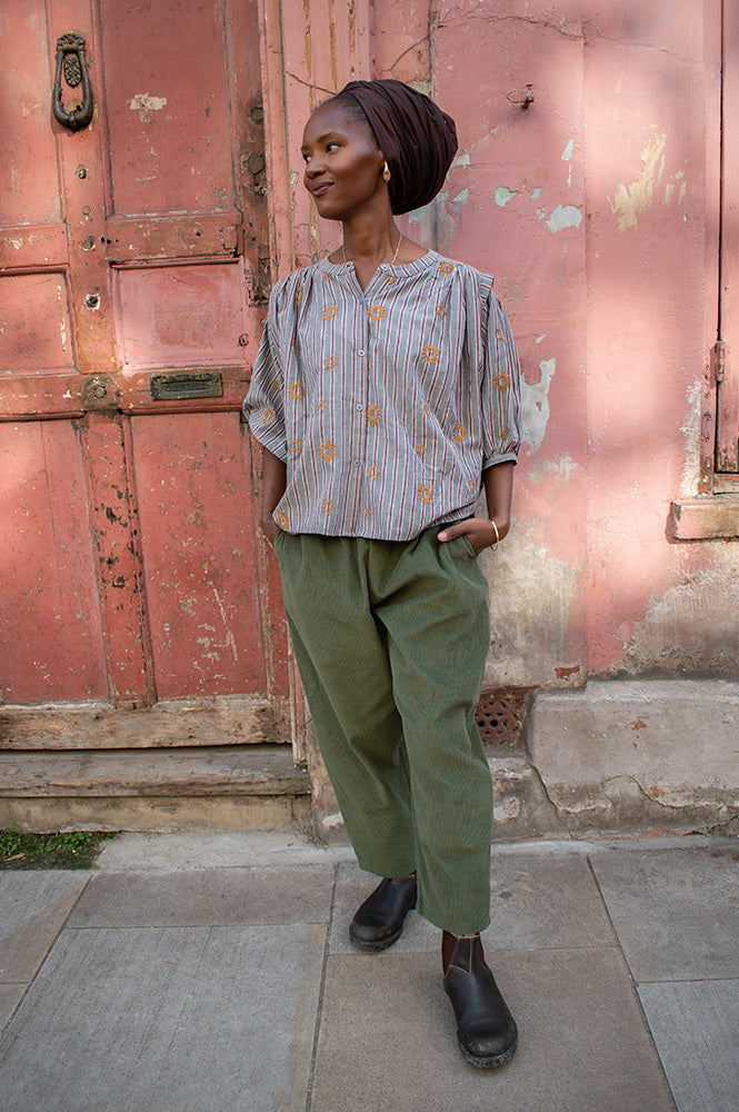 Beaumont Organic Cedar Khaki Corduroy Trousers - The Mercantile London