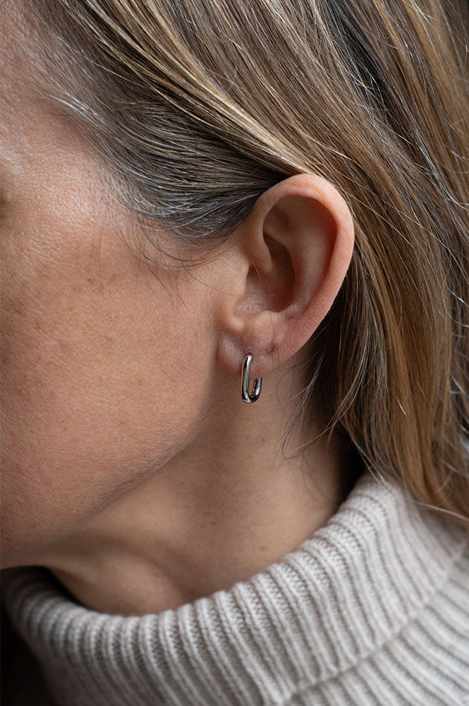 Luv AJ Chain Link Silver Huggies - The Mercantile London