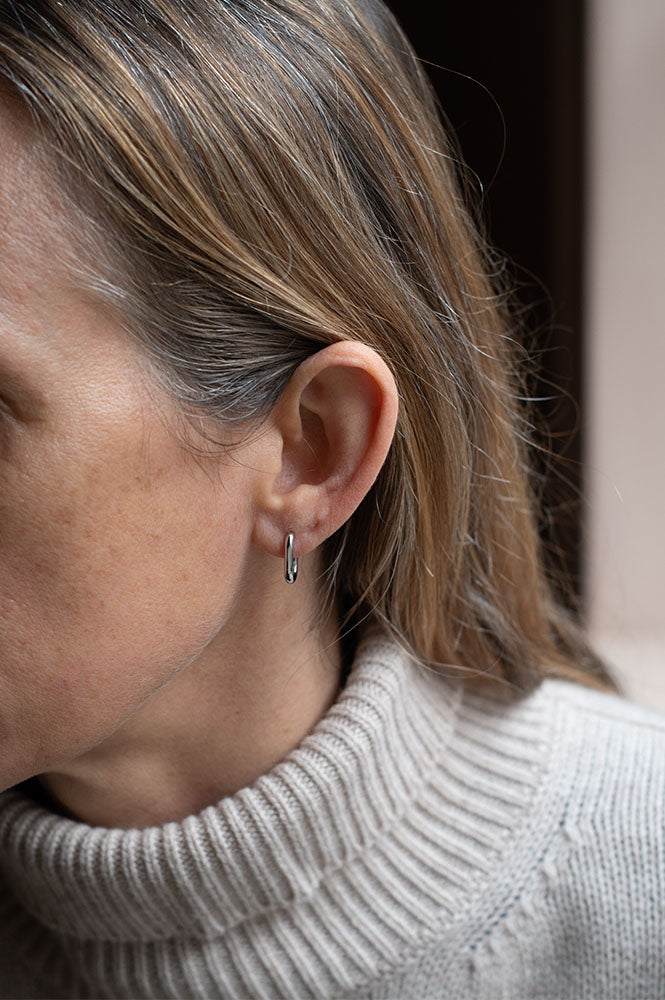 Luv AJ Chain Link Silver Huggies - The Mercantile London