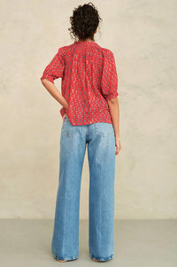M.A.B.E Ari Red Print Blouse - The Mercantile London