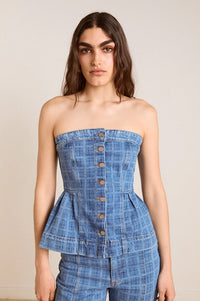 Damson Madder Eloise Laser Stripe Top - The Mercantile London