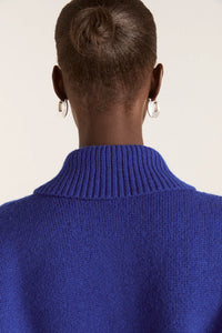 Damson Madder Saskia Slouchy Rugby Argyle Jumper - The Mercantile London