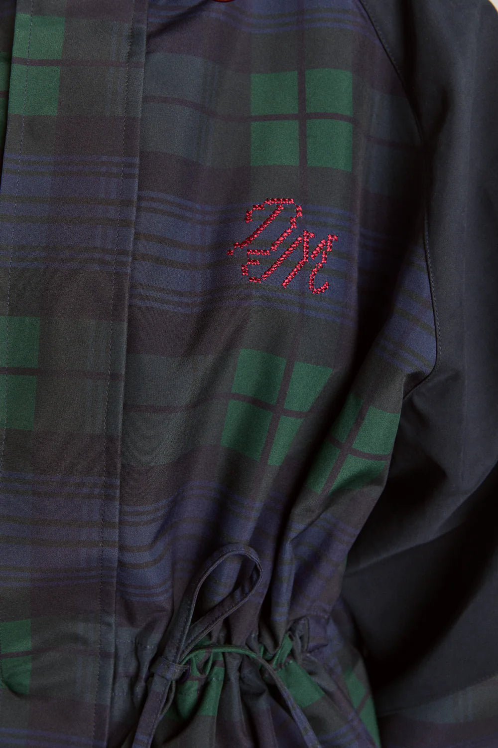 Damson Madder Liu Navy Check Raincoat - The Mercantile London