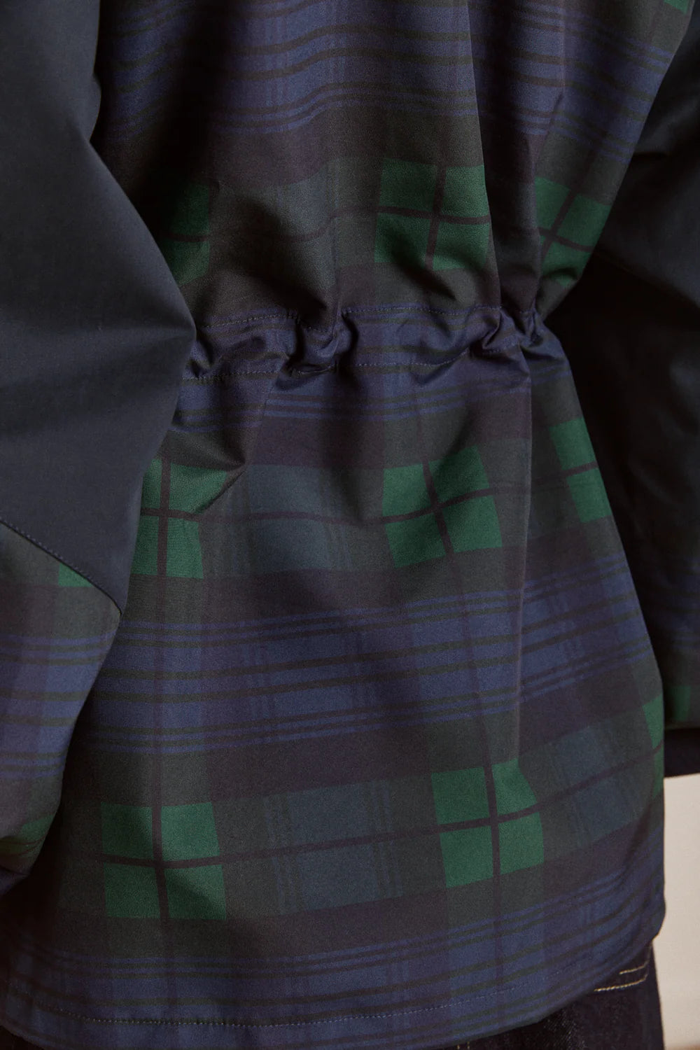 Damson Madder Liu Navy Check Raincoat - The Mercantile London