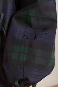 Damson Madder Liu Navy Check Raincoat - The Mercantile London