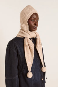 Damson Madder Oatmeal Tie Front Hood - The Mercantile London