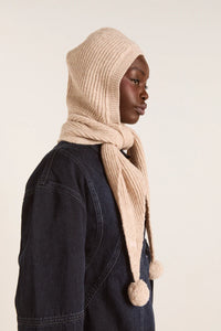 Damson Madder Oatmeal Tie Front Hood - The Mercantile London