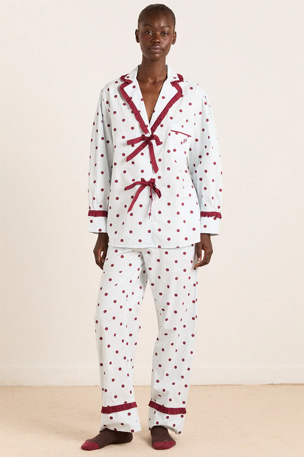 Damson Madder Antonella Polka Dot Pyjama Set - The Mercantile London