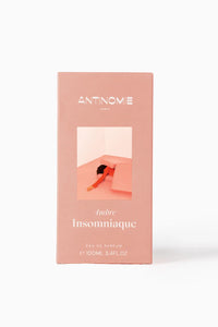 Antinomie Ambre Insomnique perfume packaging on a white background