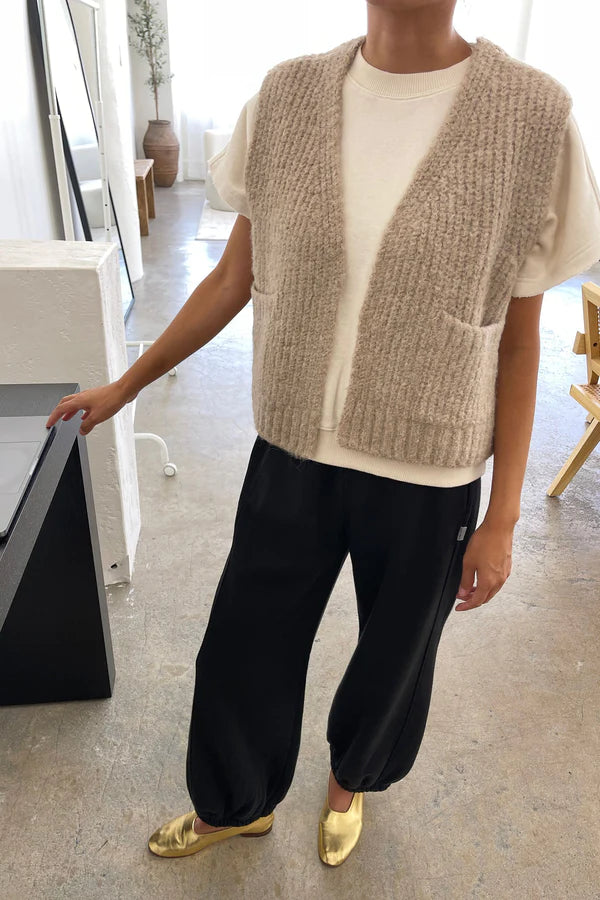 Le Bon Shoppe French Terry Black Balloon Pants - The Mercantile London