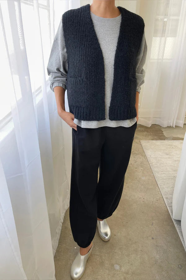 Le Bon Shoppe French Terry Black Balloon Pants - The Mercantile London