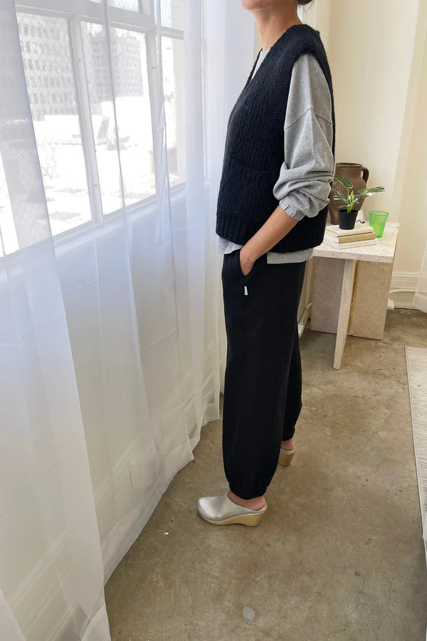 Le Bon Shoppe French Terry Black Balloon Pants - The Mercantile London