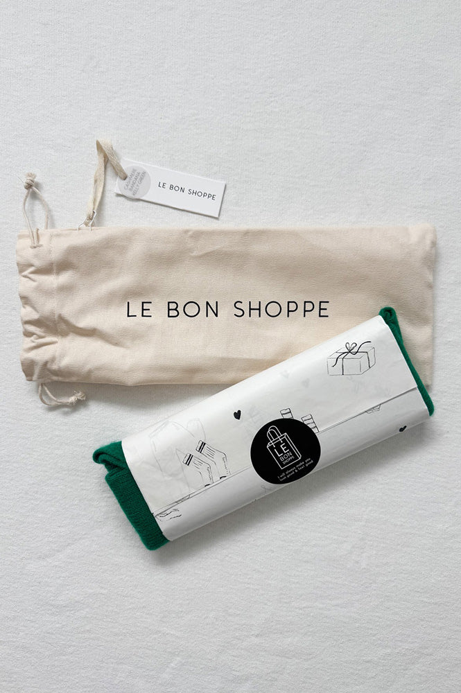 Le Bon Shoppe Cashmere Kelly Green Bandana - The Mercantile London