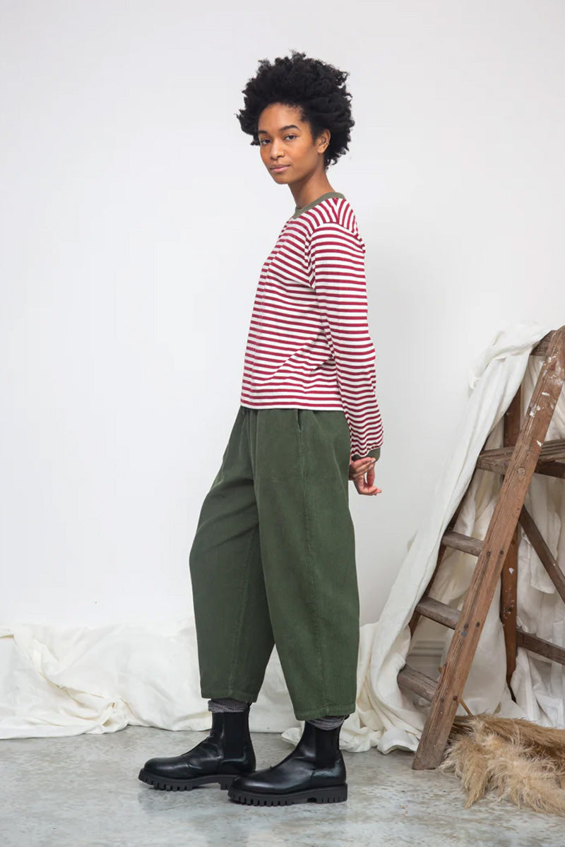 Beaumont Organic Cedar Khaki Corduroy Trousers - The Mercantile London