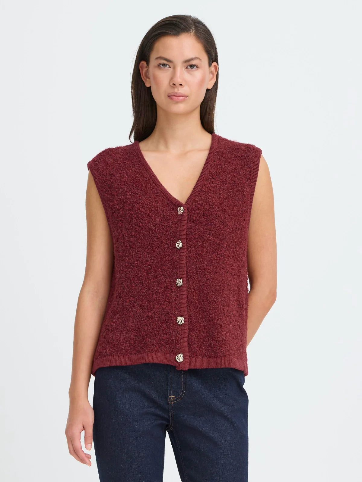 ICHI Blarisa Biking Red Vest - The Mercantile London
