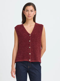 ICHI Blarisa Biking Red Vest - The Mercantile London