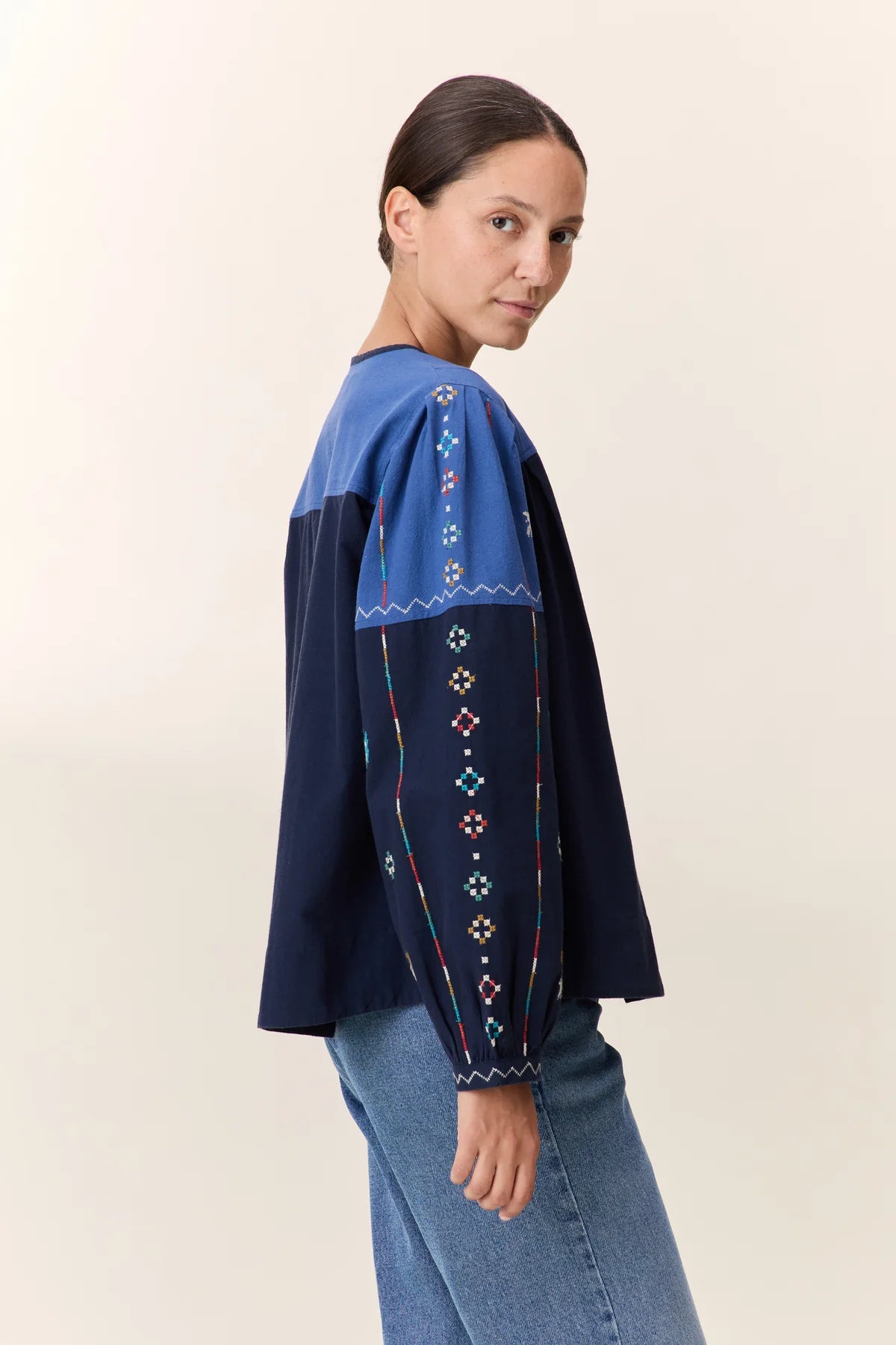 Leon & Harper Chuki Blue Blouse - The Mercantile London