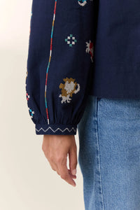 Leon & Harper Chuki Blue Blouse - The Mercantile London