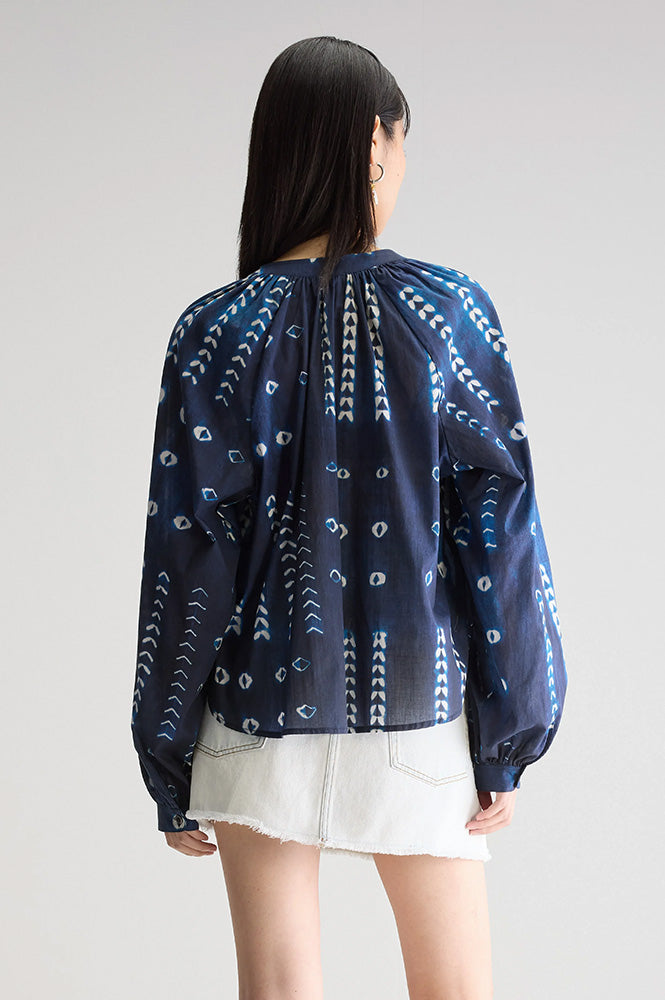 Bellerose Tonka Combo A Indigo Blouse - The Mercantile London