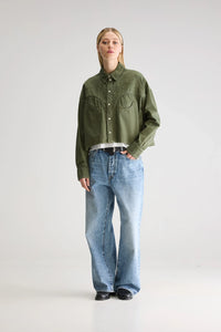 Bellerose Polaris Dusty Olive Denim Shirt - The Mercantile London