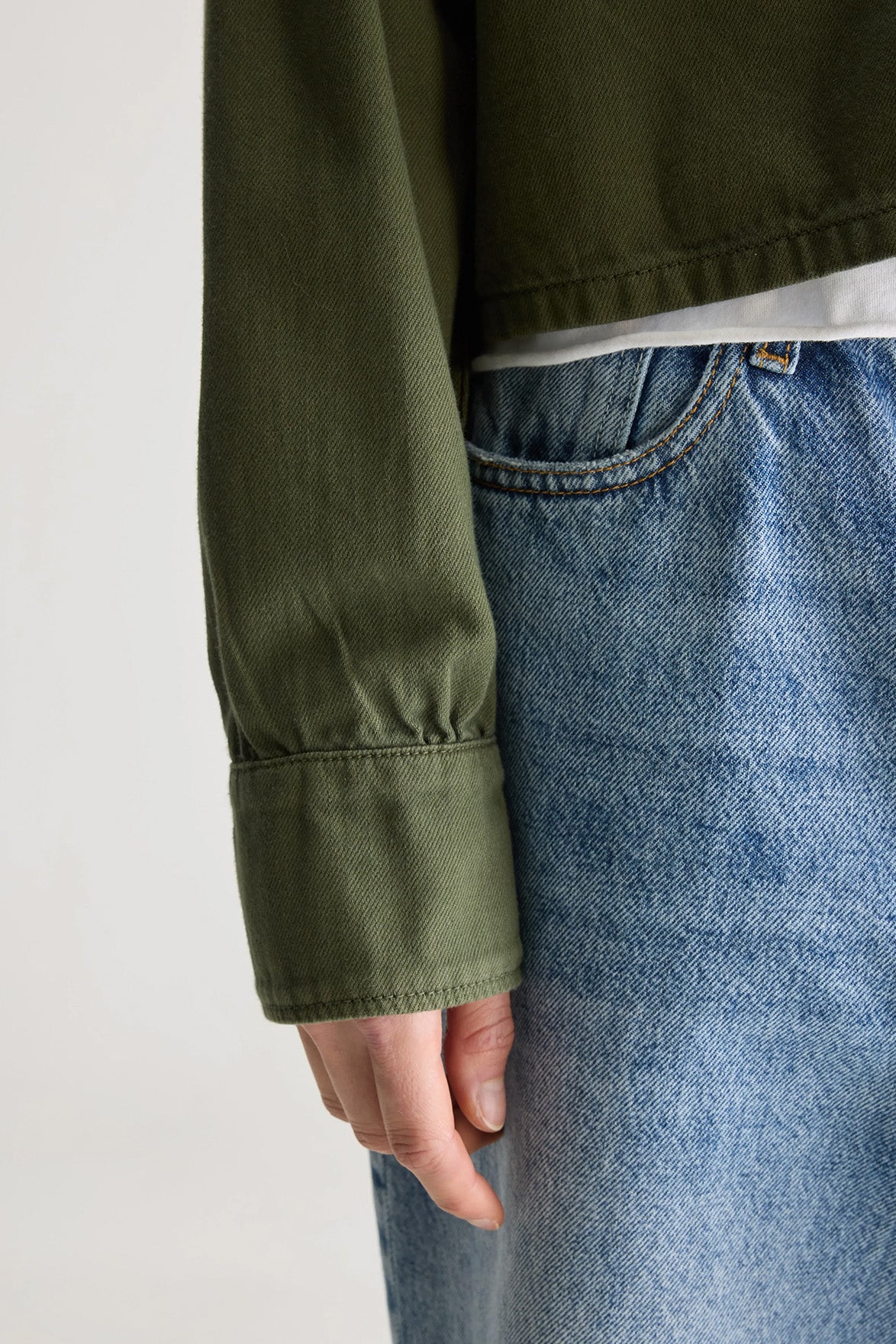 Bellerose Polaris Dusty Olive Denim Shirt - The Mercantile London