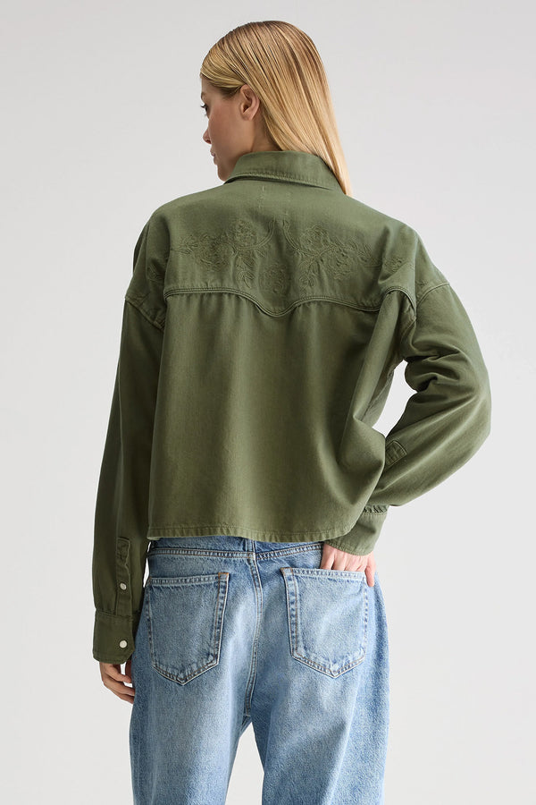 Bellerose Polaris Dusty Olive Denim Shirt - The Mercantile London