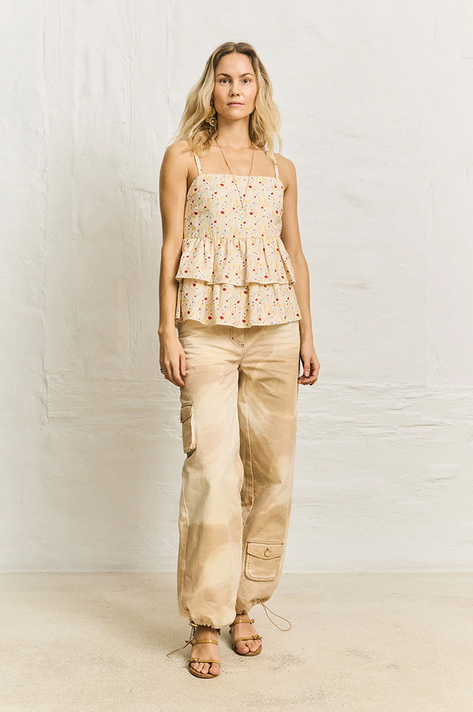 Helmstedt Ellie Cornflower Tiered Top - The Mercantile London