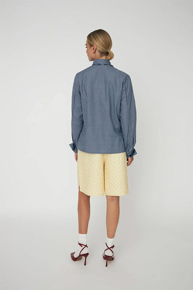 Stella Nova Blue Check Bow Shirt - The Mercantile London