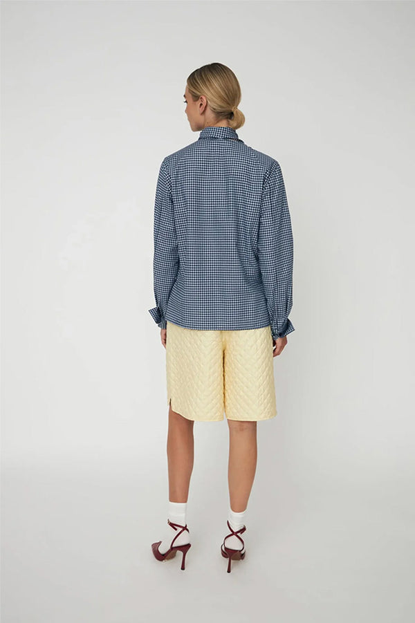 Stella Nova Blue Check Bow Shirt - The Mercantile London