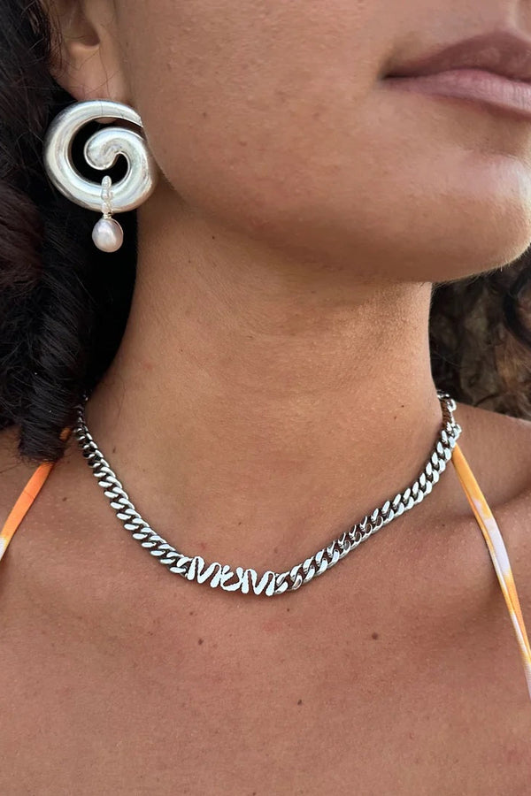 Briwok Mum Silver Necklace - The Mercantile London
