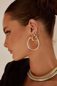 Luv AJ Amalfi Silver Tube Hoops - The Mercantile London