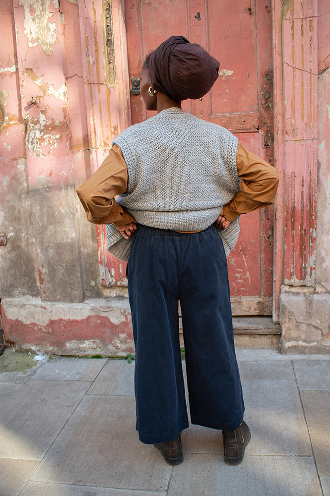 Beaumont Organic Evora Navy Night Sky Corduroy Trousers - The Mercantile London