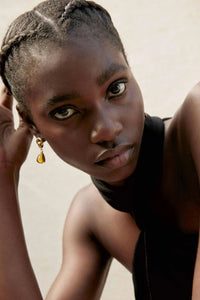 Shyla Chunky Knot Citrine Earrings - The Mercantile London
