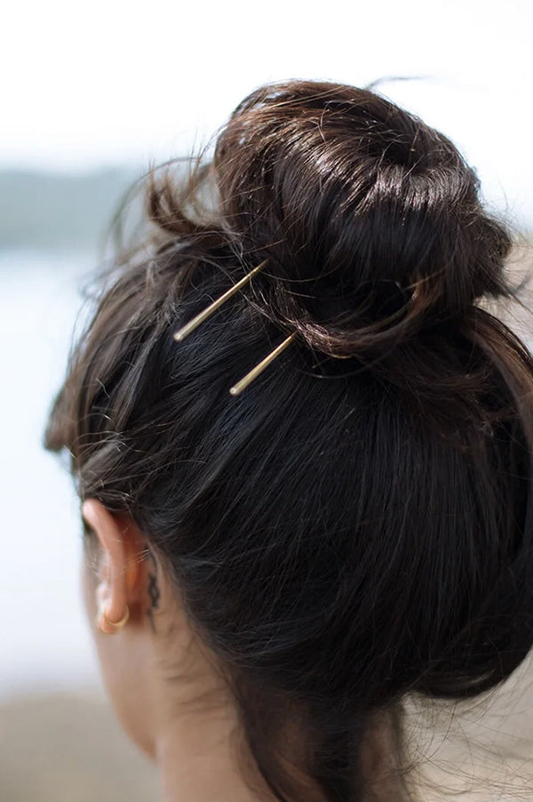 Roake Studio Lizzy Pretzel Brass Hairpin - The Mercantile London