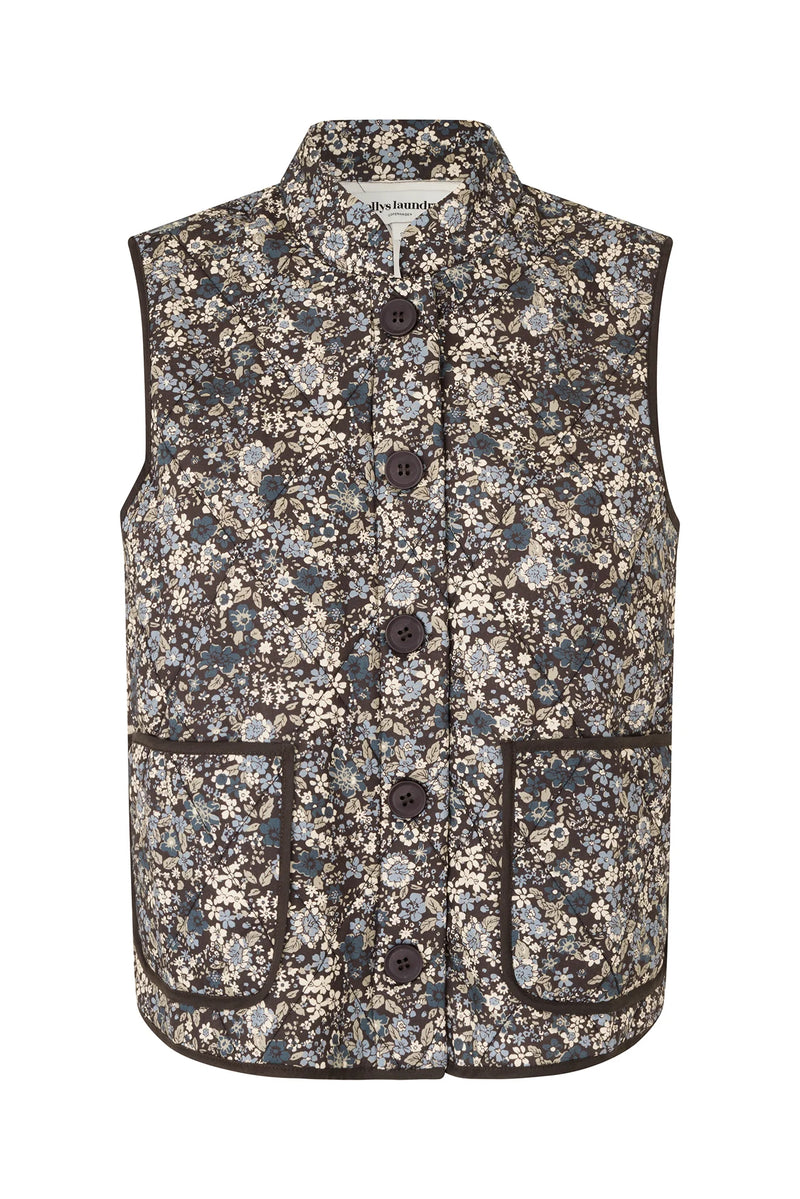 Lolly's Laundry Cairo Washed Black Quilted Vest - The Mercantile London