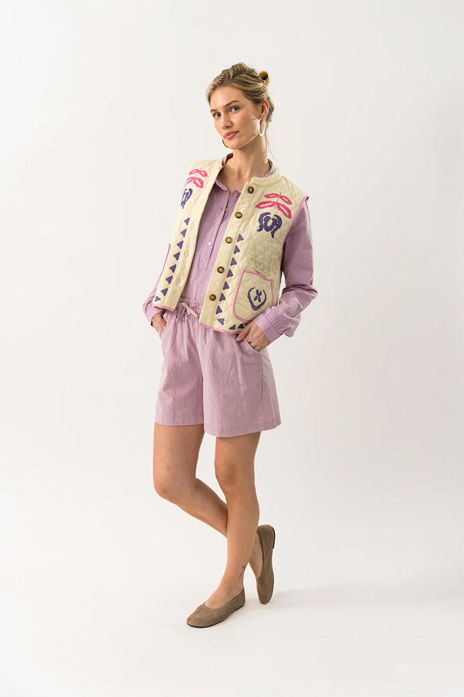 Lolly's Laundry Cairo Creme Vest - The Mercantile London
