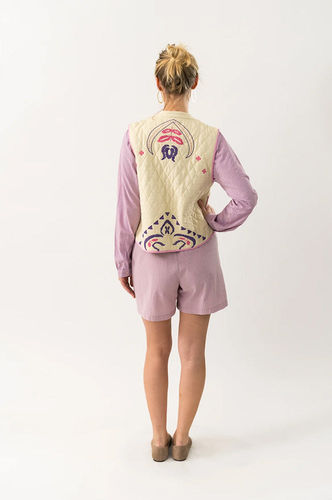 Lolly's Laundry Cairo Creme Vest - The Mercantile London