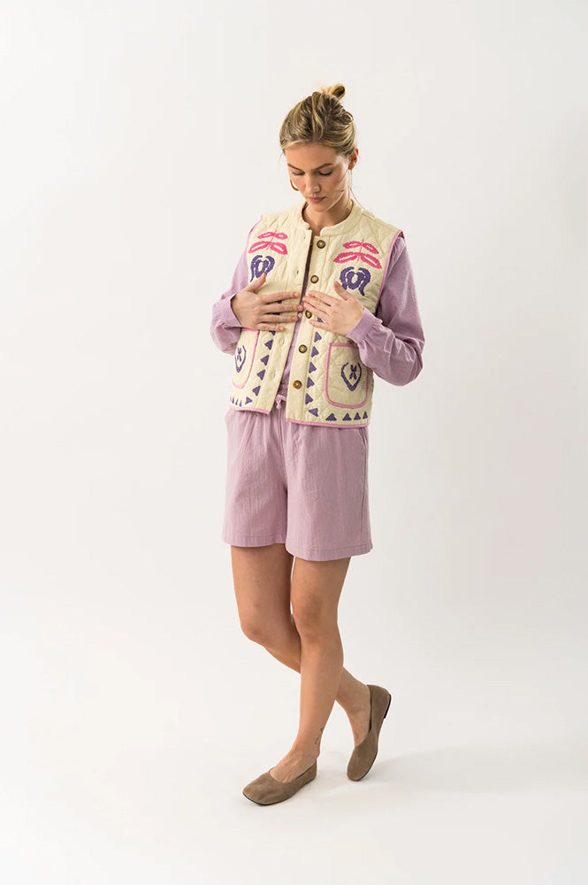 Lolly's Laundry Cairo Creme Vest - The Mercantile London