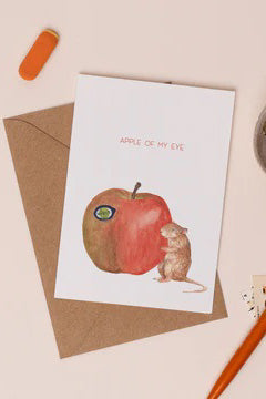 Mister Peebles Apple Of My Eye Card - The Mercantile London