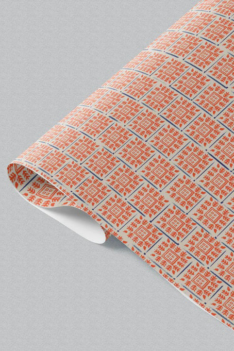 Carrot Fringed Wrapping Paper - The Mercantile London