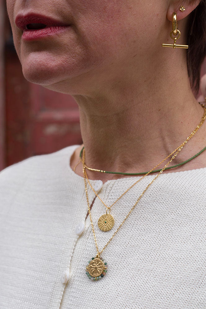 Palas Belamar Green Agate Necklace - The Mercantile London