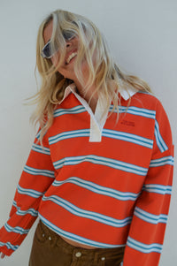 The Tiny Big Sister Red Striped Sweateshirt