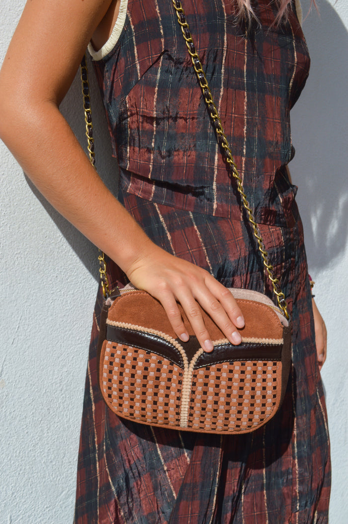 Sessùn Divine Arty Brown Shoulder Bag - The Mercantile London