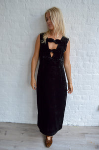 Baum Und Pferdgarten Ajka Black Velvet Dress - The Mercantile London