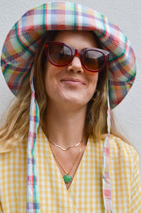 Sandralexandra Milagros Jade & Pink Dot Heart & Link Chain Necklace - The Mercantile London