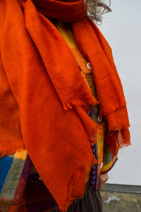Sommerville Burnt Orange Cashmere Scarf - The Mercantile London
